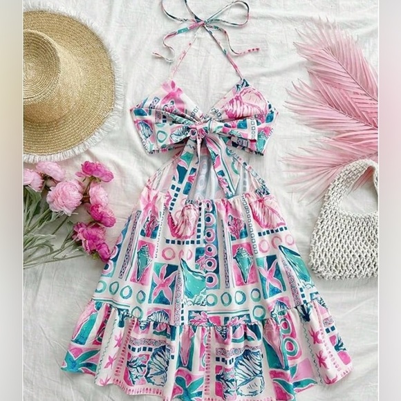 Ocean Patterned Dress - Picture 2 of 5